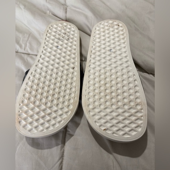 Vans women’s range checkered slides size 6 black white sandals - Picture 2 of 6
